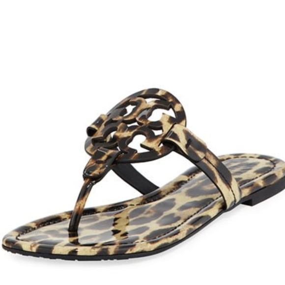 tory burch leopard miller sandals